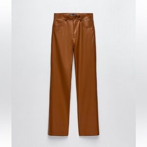 ZARA Mid waist faux leather pants